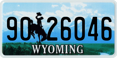WY license plate 9026046