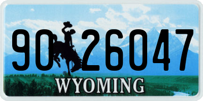 WY license plate 9026047