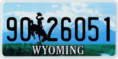 WY license plate 9026051
