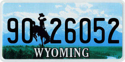 WY license plate 9026052