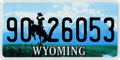 WY license plate 9026053