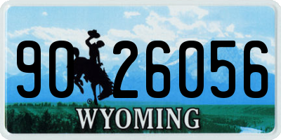 WY license plate 9026056