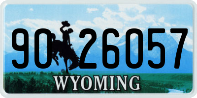 WY license plate 9026057