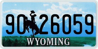 WY license plate 9026059