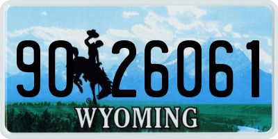 WY license plate 9026061