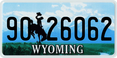 WY license plate 9026062