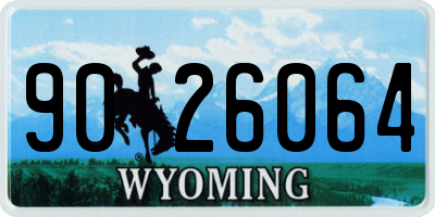 WY license plate 9026064