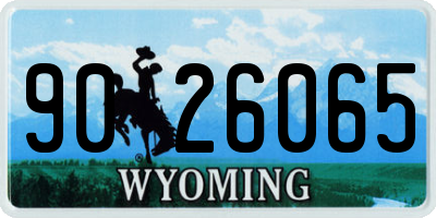 WY license plate 9026065