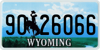 WY license plate 9026066