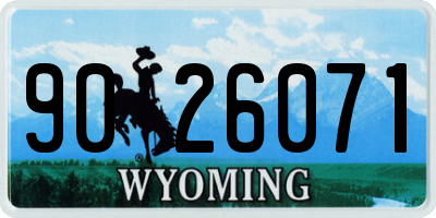 WY license plate 9026071