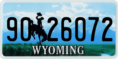 WY license plate 9026072