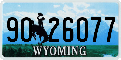 WY license plate 9026077