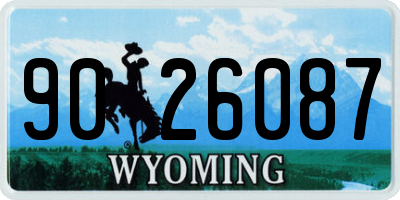 WY license plate 9026087