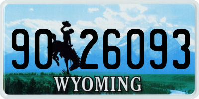 WY license plate 9026093