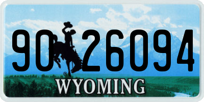 WY license plate 9026094