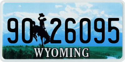 WY license plate 9026095
