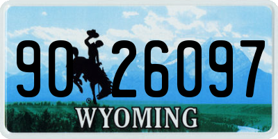 WY license plate 9026097