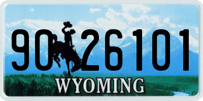 WY license plate 9026101