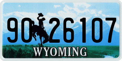 WY license plate 9026107