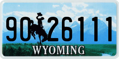 WY license plate 9026111