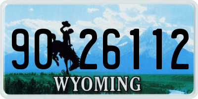 WY license plate 9026112