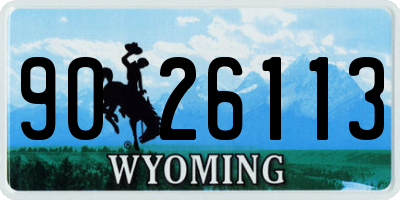 WY license plate 9026113