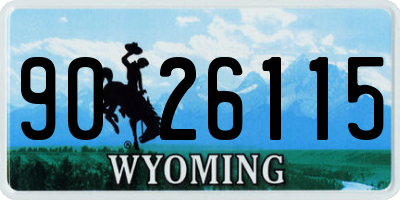 WY license plate 9026115