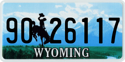 WY license plate 9026117
