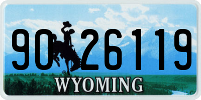 WY license plate 9026119