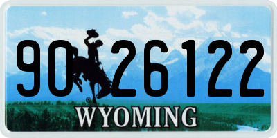 WY license plate 9026122