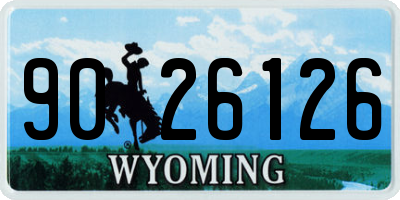 WY license plate 9026126