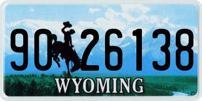 WY license plate 9026138