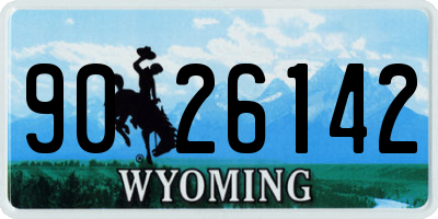 WY license plate 9026142
