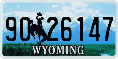 WY license plate 9026147