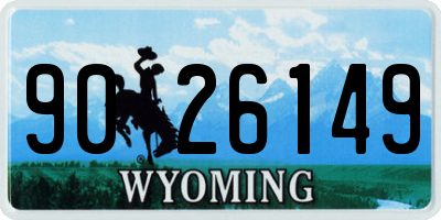 WY license plate 9026149