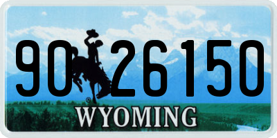 WY license plate 9026150