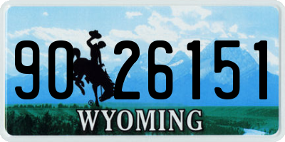 WY license plate 9026151