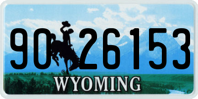 WY license plate 9026153