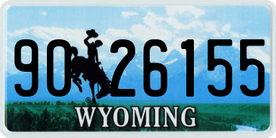 WY license plate 9026155