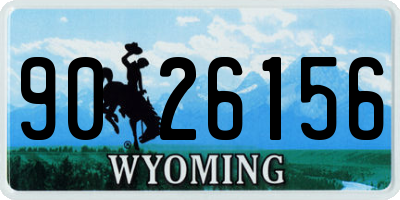 WY license plate 9026156