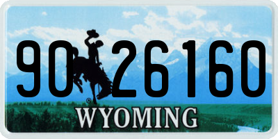 WY license plate 9026160