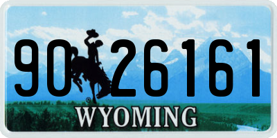 WY license plate 9026161