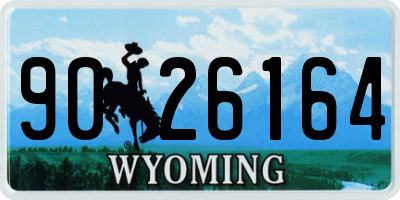 WY license plate 9026164