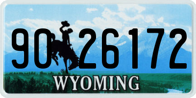 WY license plate 9026172