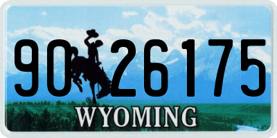 WY license plate 9026175