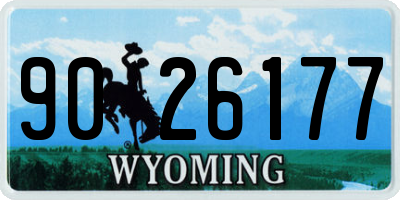 WY license plate 9026177