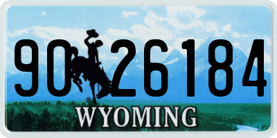 WY license plate 9026184