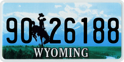 WY license plate 9026188