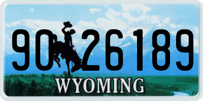 WY license plate 9026189