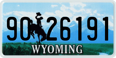 WY license plate 9026191
